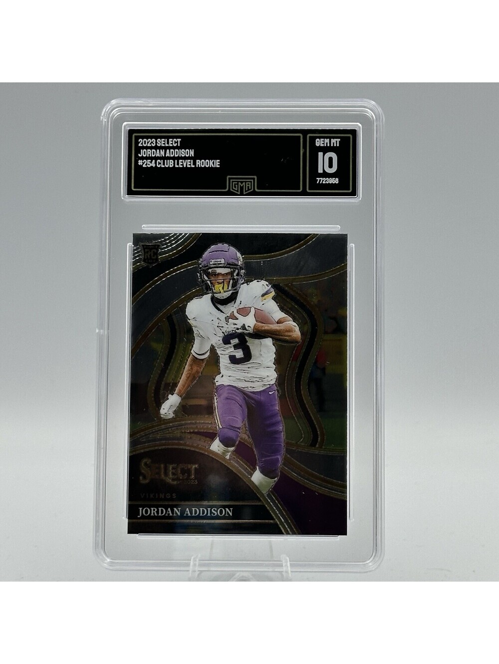 Jordan Addison 2023 Select Club Level Rookie #254 GMA 10 Gem Mint Vikings